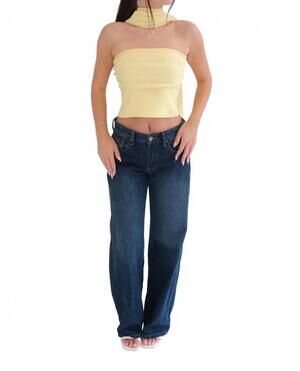 NEW LOUCIA lemon scarf top in yellow